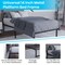 Emma and Oliver 14" Metal Platform Bed with Steel Slat Support and 12.5" of Underbed Storage - No Box Spring or Foundation Required